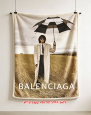 Balenciaga Paris Field Umbrella Flannel Sofa Throw Blanket BA207